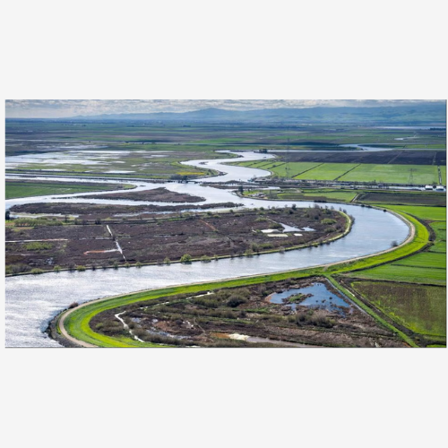 photo of levees from Sacramento-San Joaquin Delta overlook